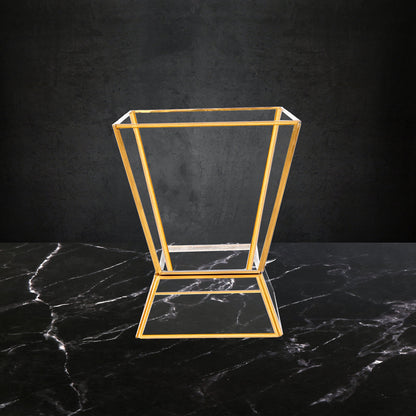 Glass With Brass Rim Vase