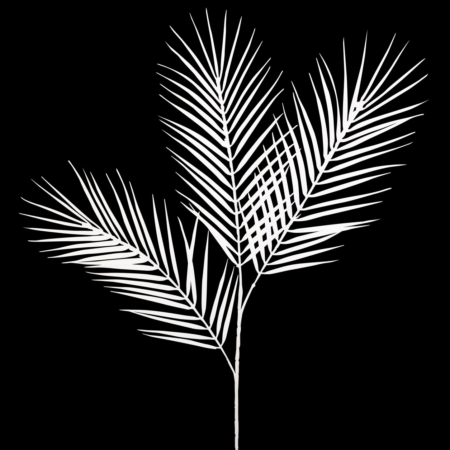 Flower Bunch - Big Fern White Sticks