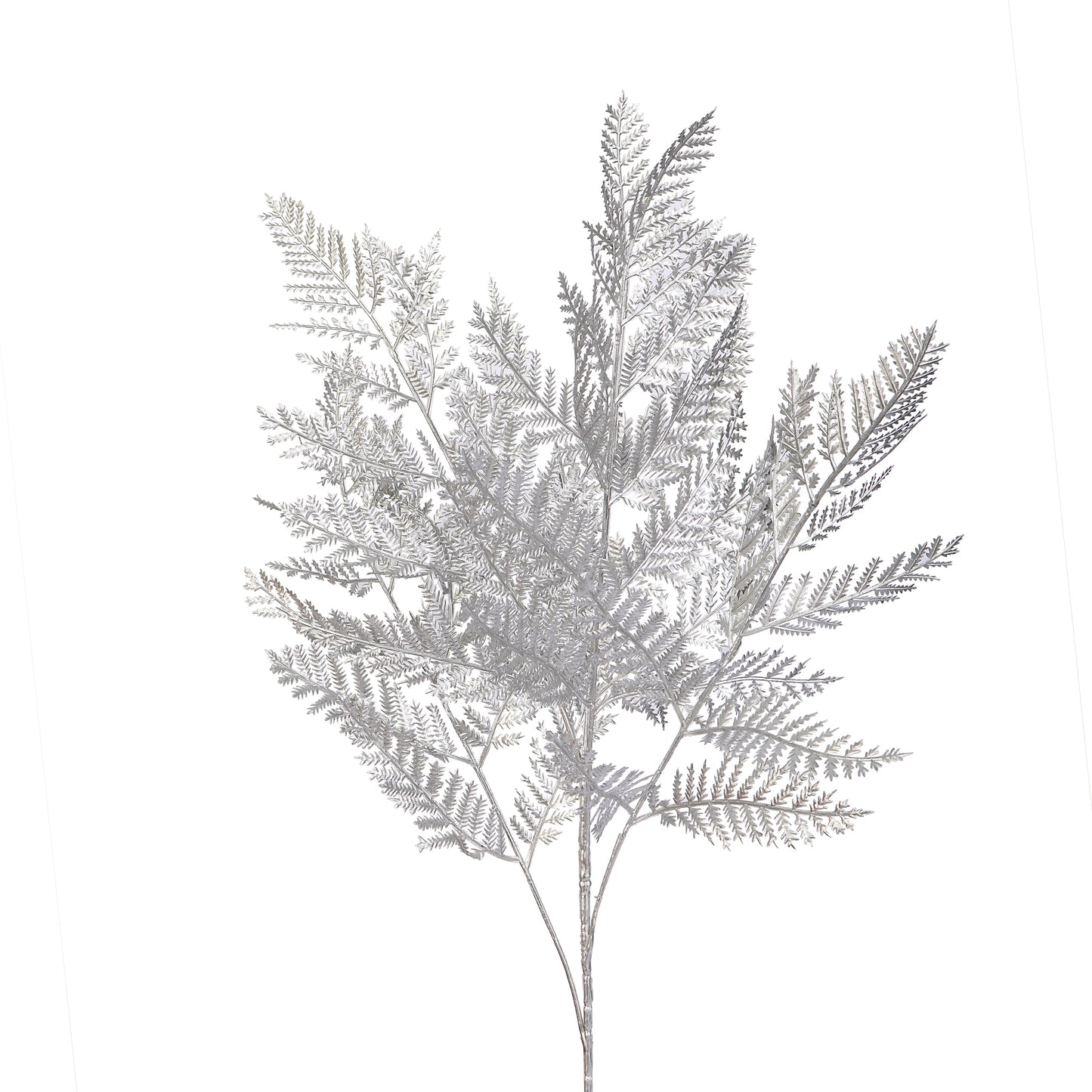 Flower Bunch - Metallic Silver Fern Sticks