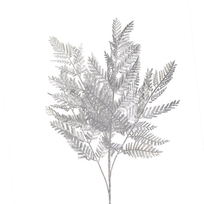 Flower Bunch - Metallic Silver Fern Sticks